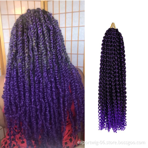 Passion Twist Hair Water Wave crochet Synthetic Braids for Passion Twist Crochet Braiding Hair Goddess Locs spring twist Hair